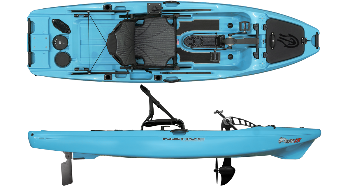 Native Watercraft Slayer Propel 10 LTE fishing kayak in Tidebreak, manufacturer product photo