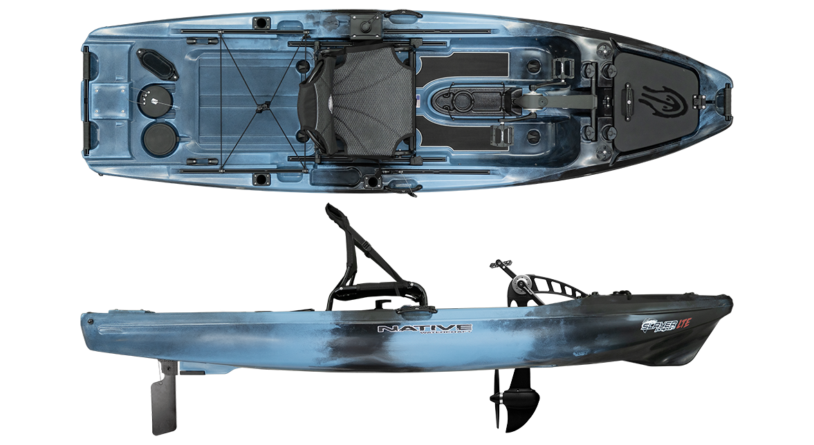 Native Watercraft Slayer Propel 10 LTE fishing kayak in Wavestrike, manufacturer product photo