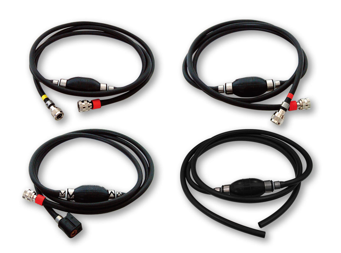 Representative Tohatsu 2-stroke fuel hose assembly with primer bulb, part 99998PBA2M