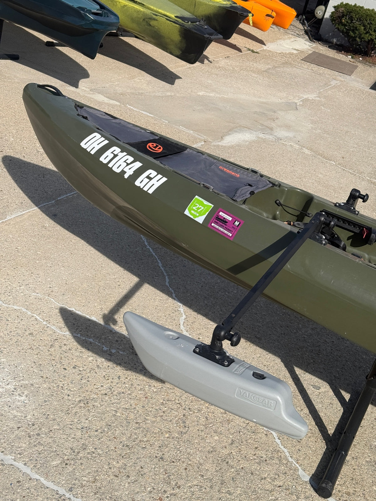 Crescent Crew III bow with YakGear outrigger
