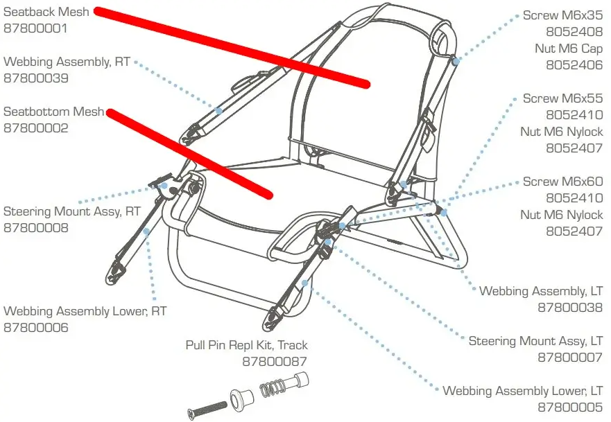 Hobie i Trek Seat Back Mesh, Item #87800001