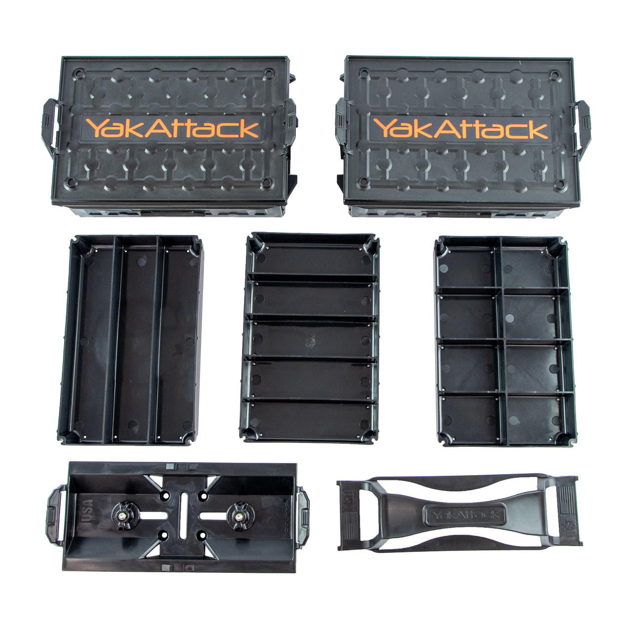 YakAttack TracPak Combo Kit, Track Mounbt, Handle and 3 trays-Poly Bag