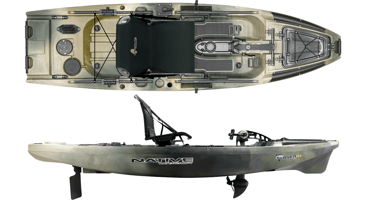 Native Watercraft Slayer Propel 10 MAX fishing kayak in Hidden Oak, manufacturer product photo