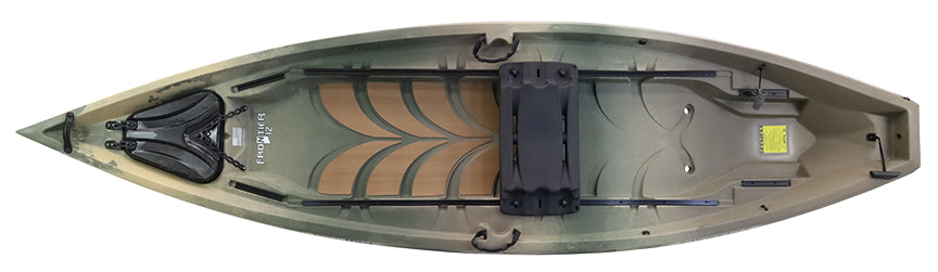 NuCanoe Frontier 12 ACCESS Series with standard bench seat, overhead view