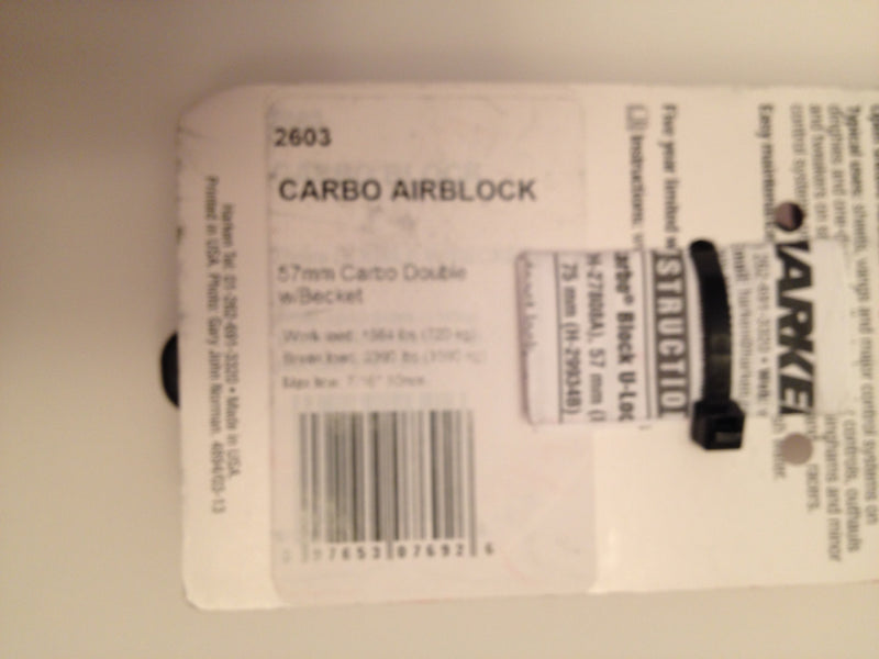 Harken Carbo Double Airblock with becket 2603