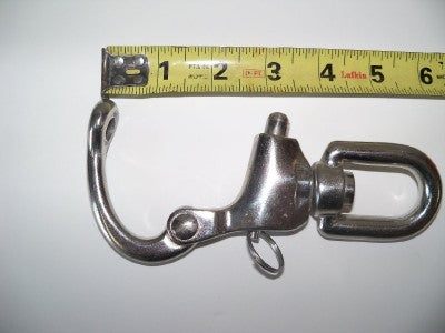 Large Stainless Steel Snap Shackle with closed loop bail